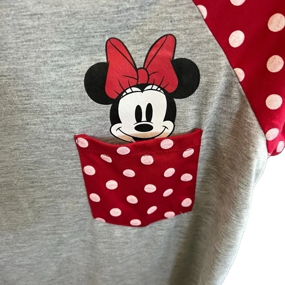 Minnie Mouse Disney Red Polka Dots Tee - Picture 2 of 3